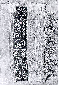 Sleeve Fragment with a Band Decorated with an Animal, Tapestry weave in red wool (dyed with madder) and undyed linen on plain-weave ground of undyed linen; details in flying shuttle in undyed linen; weft loop pile with undyed linen