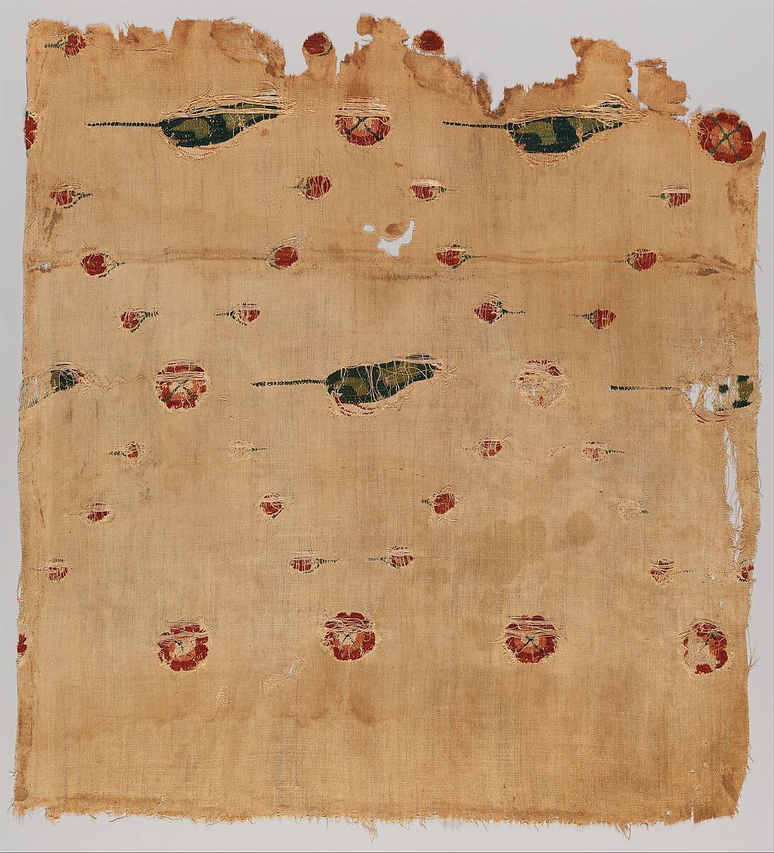 Fragment of a Hanging with Birds and Flowers, Linen, wool