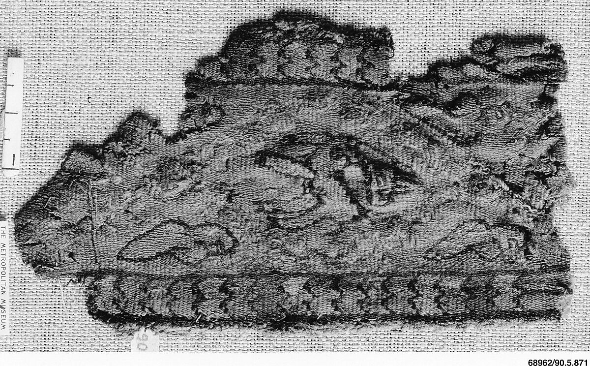 Fragment of a Shoulder Band, Linen, wool