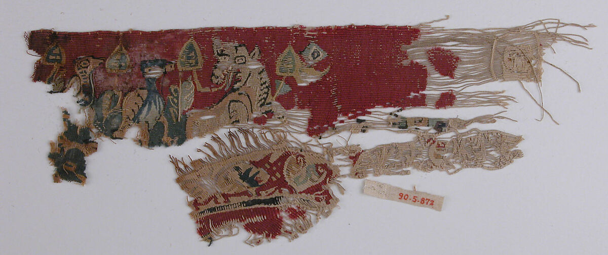 Panel Fragment, Linen, wool 