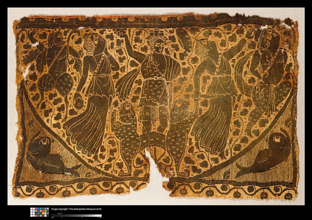 Panel with the Triumph of Dionysos, Wool, linen; tapestry weave