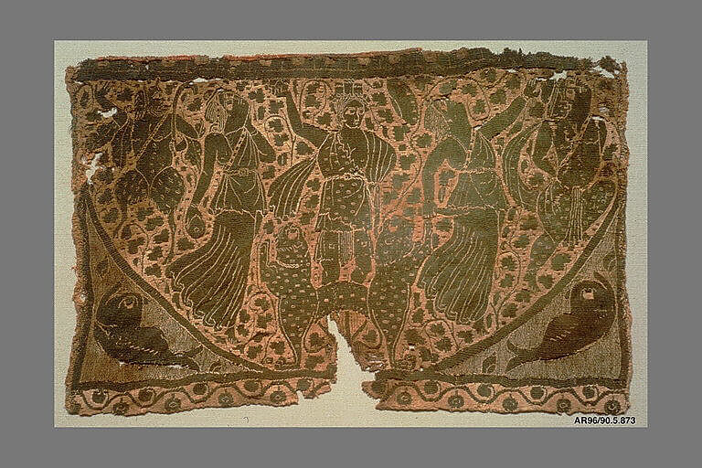 Panel with the Triumph of Dionysos, Wool, linen; tapestry weave