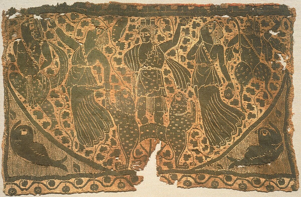 Panel with the Triumph of Dionysos, Wool, linen; tapestry weave