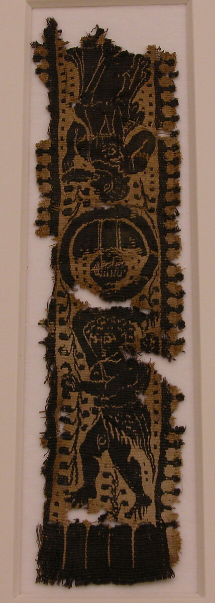 Fragment of a Band with Scenes from the Vintage, Linen, wool