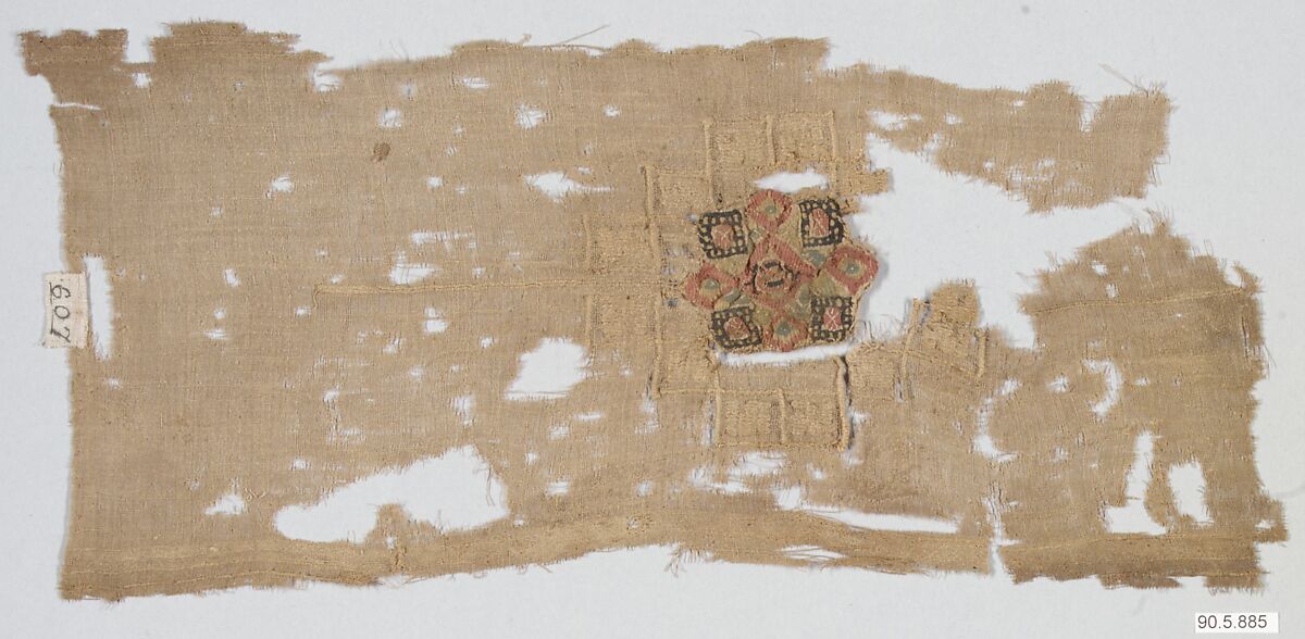 Textile Fragment, Linen, wool 