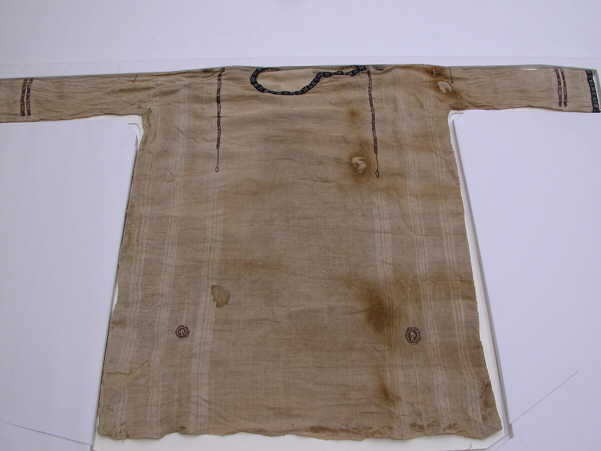 Child's Tunic with Tapestry-Weave Ornament and Applied Bands, Linen, wool 