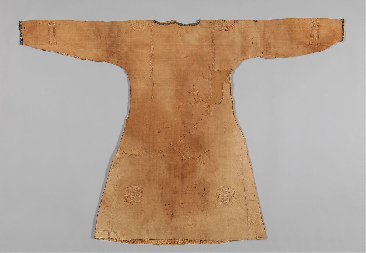 Tunic, Linen, wool, and silk