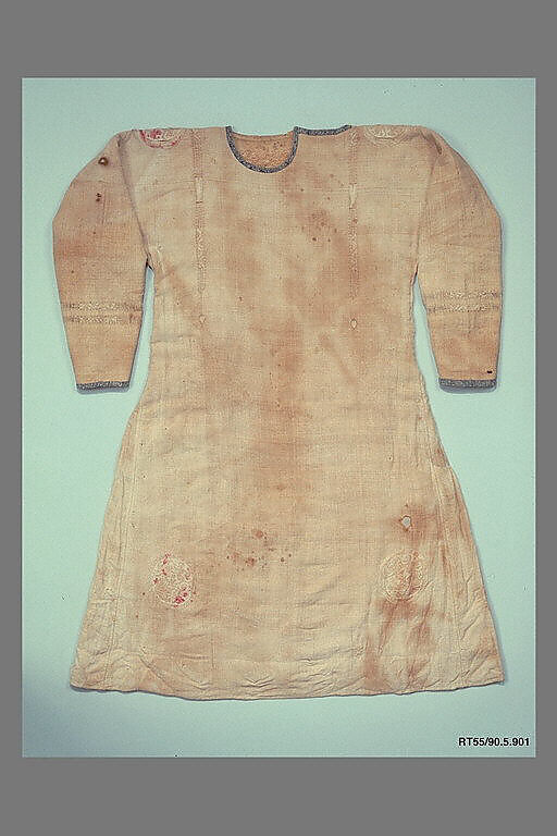 Tunic, Linen, wool, and silk