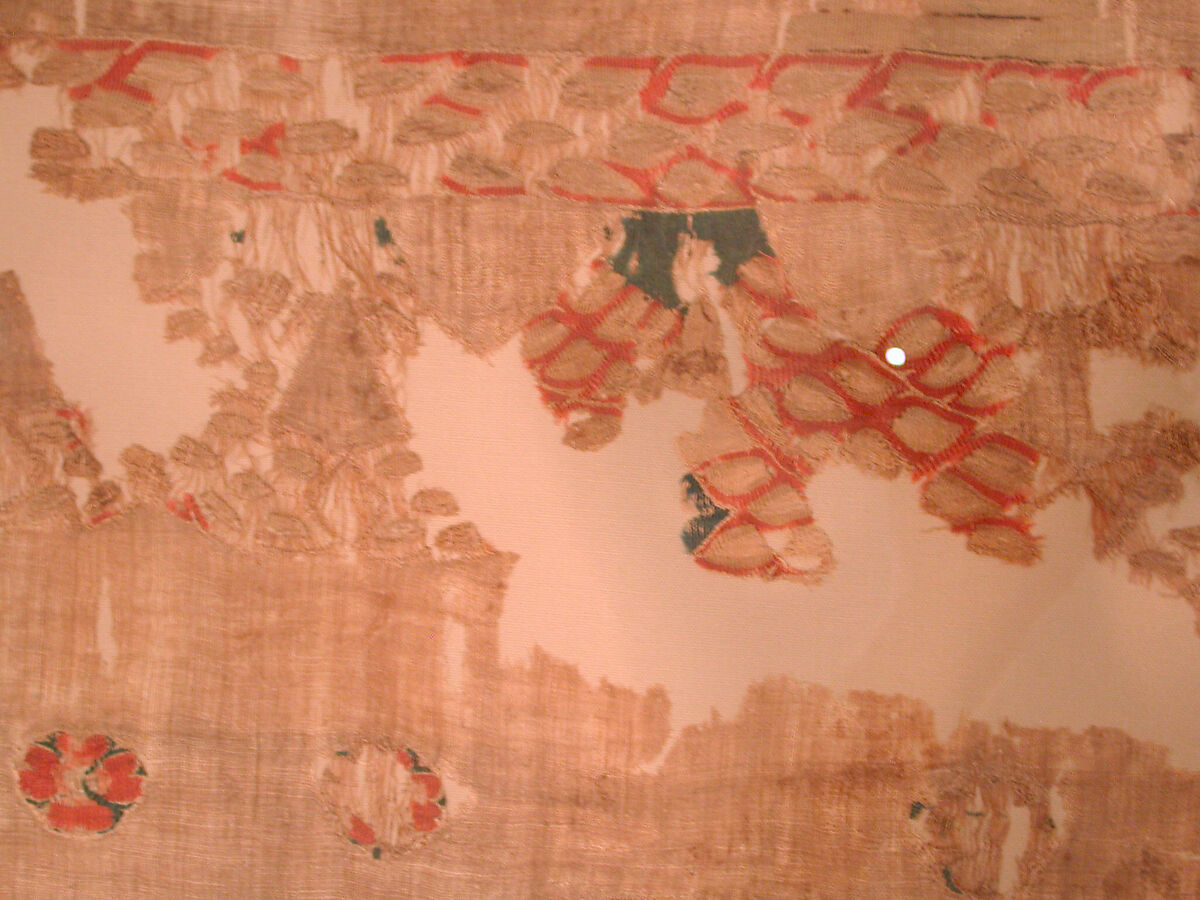 Fragment from a Coptic Hanging, Linen, wool; plain weave, tapestry-weave