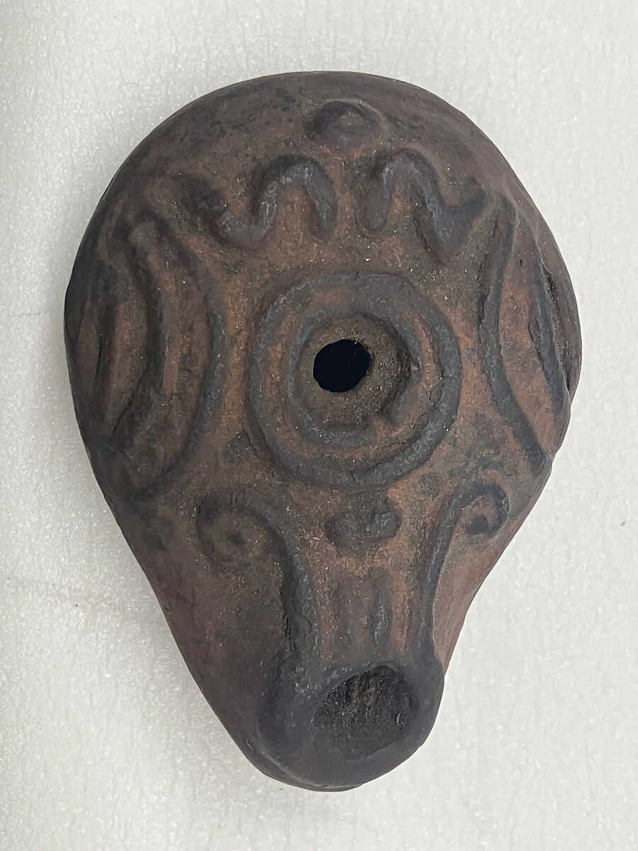 Lamp, Earthenware; molded