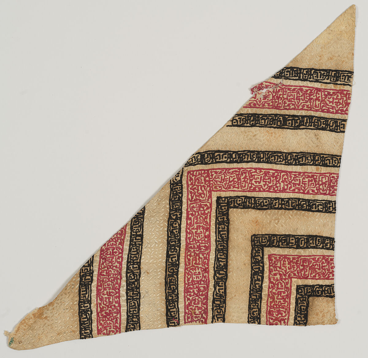 Textile Fragment, Linen and silk 