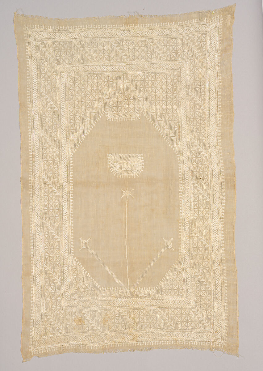 Hanging, Silk on linen 