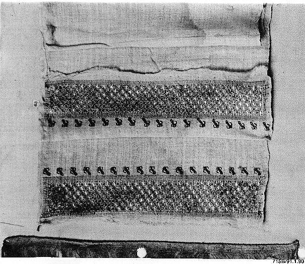 Scarf, Silk, metal thread; embroidered