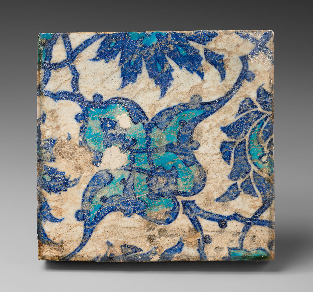 Tiles, Stonepaste; painted and glazed