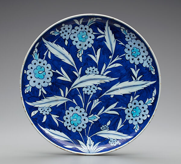 Plate, Stonepaste; polychrome-painted under transparent glaze