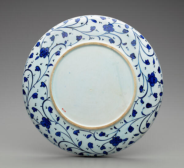 Plate, Stonepaste; polychrome-painted under transparent glaze