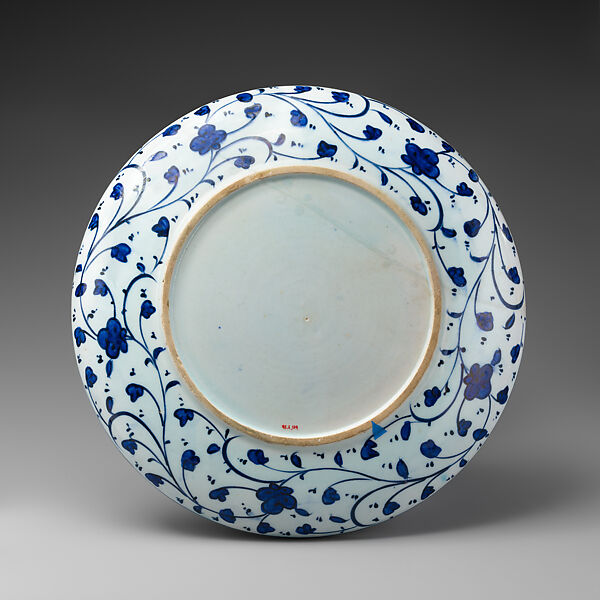 Plate, Stonepaste; polychrome-painted under transparent glaze