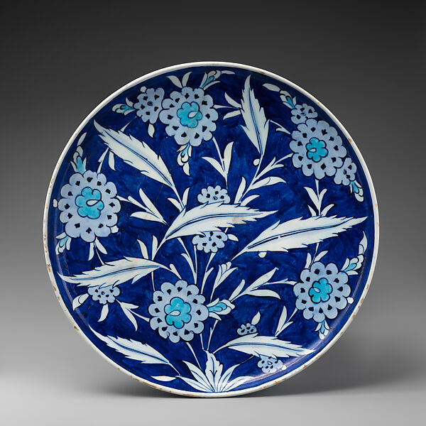 Plate, Stonepaste; polychrome-painted under transparent glaze