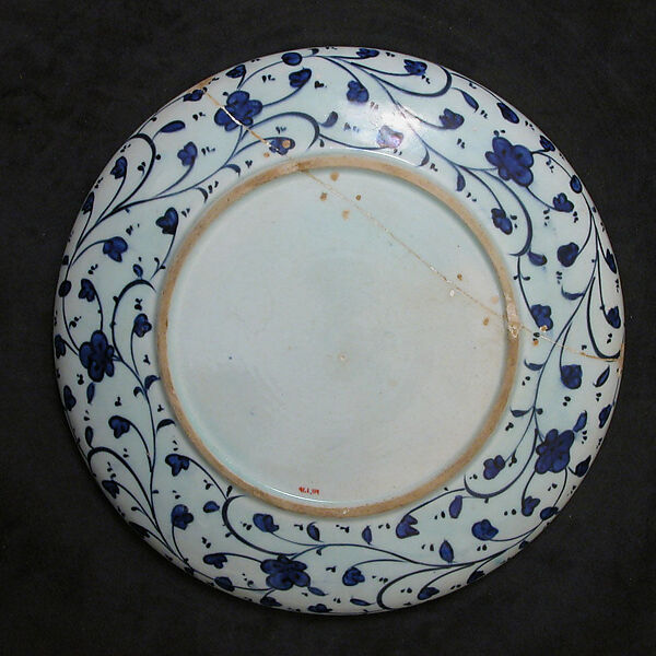 Plate, Stonepaste; polychrome-painted under transparent glaze