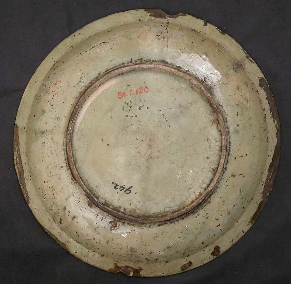 Dish, Stonepaste; painted and glazed