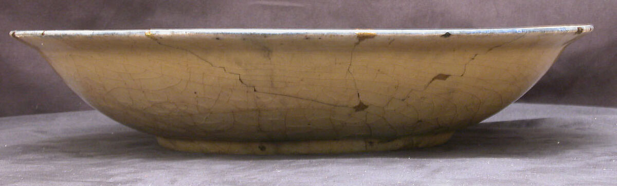Dish, Stonepaste; painted and glazed