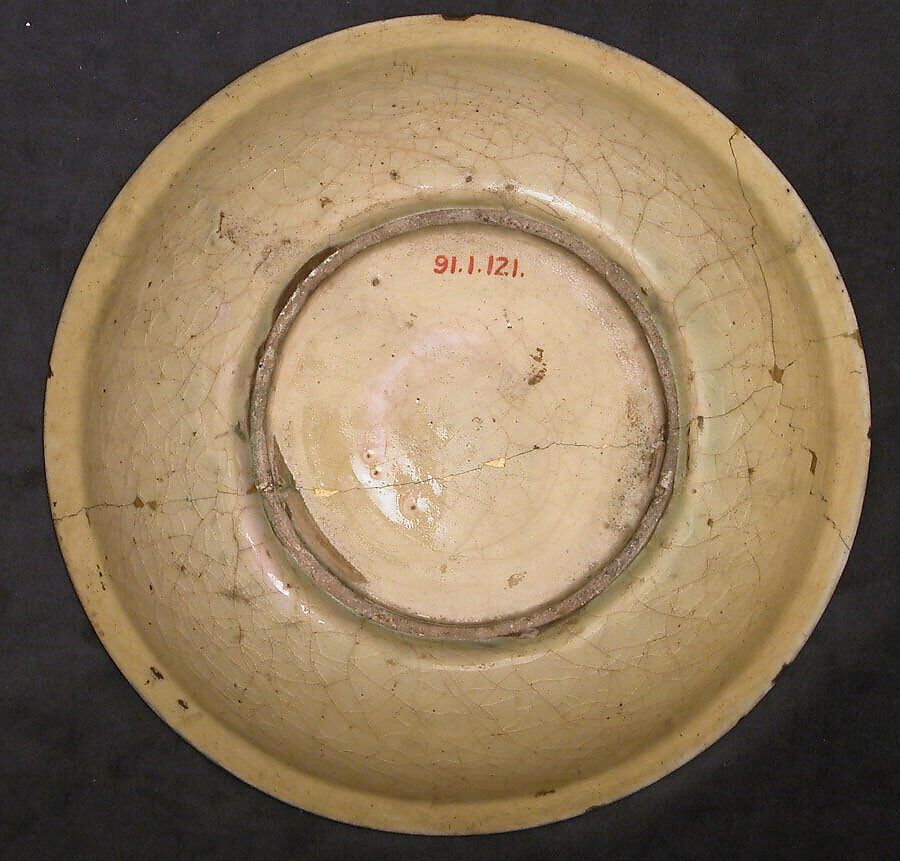 Dish, Stonepaste; painted and glazed
