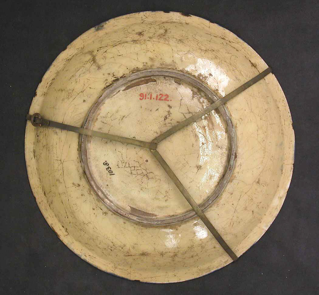 Dish, Stonepaste; painted and glazed