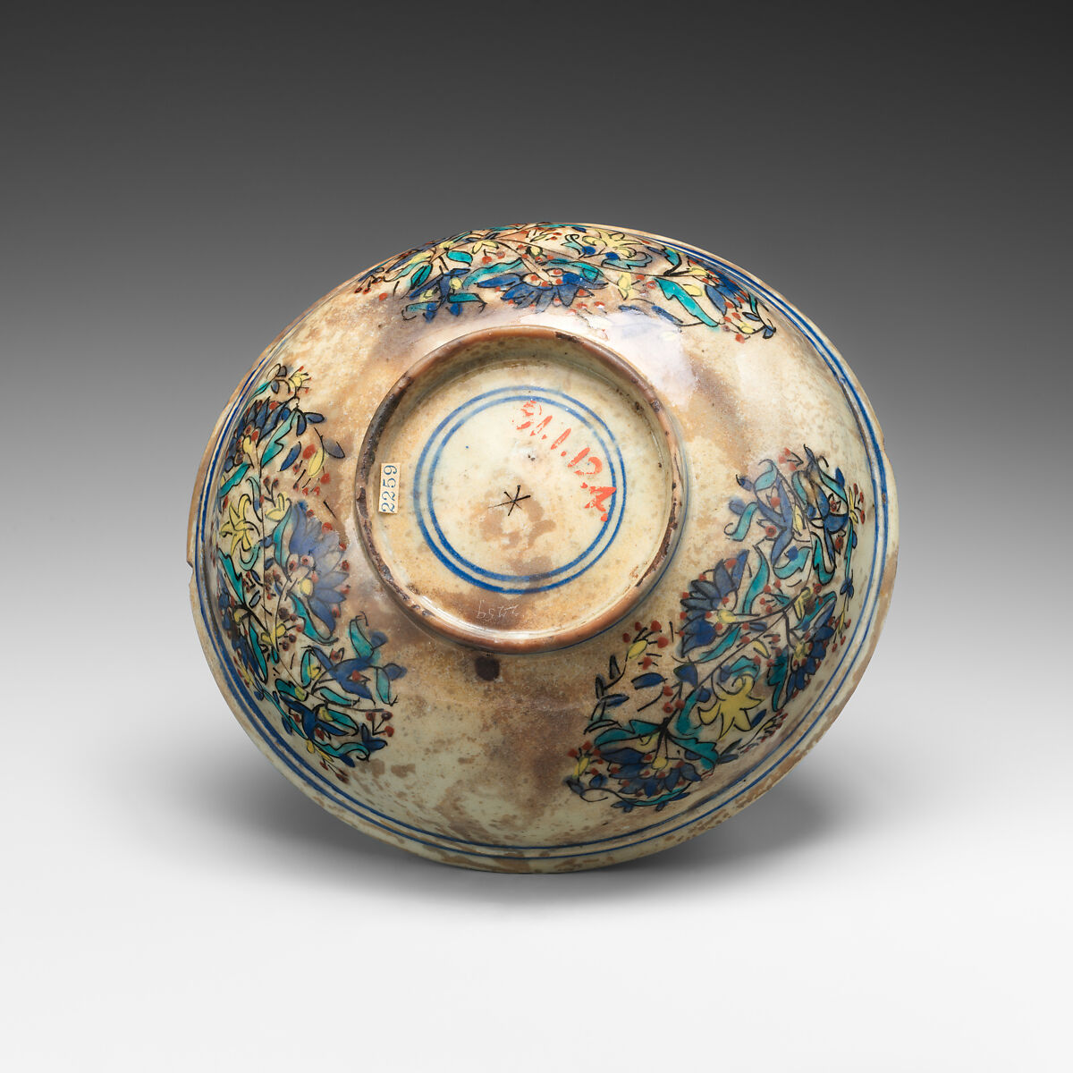 Dish, Stonepaste; painted and glazed