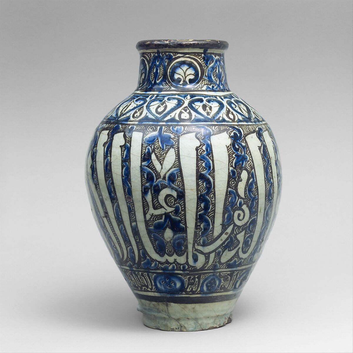 Jar, Stonepaste; polychrome-painted under transparent glaze 