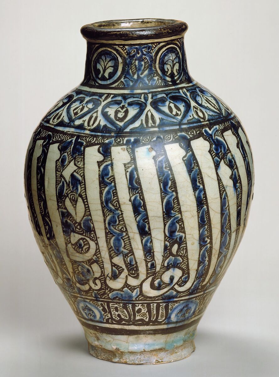 Jar, Stonepaste; polychrome-painted under transparent glaze