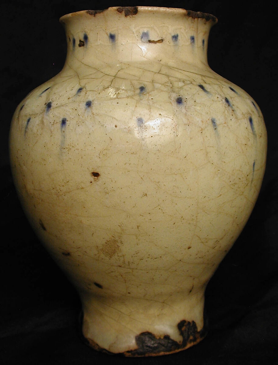 Vase, Earthenware; glazed