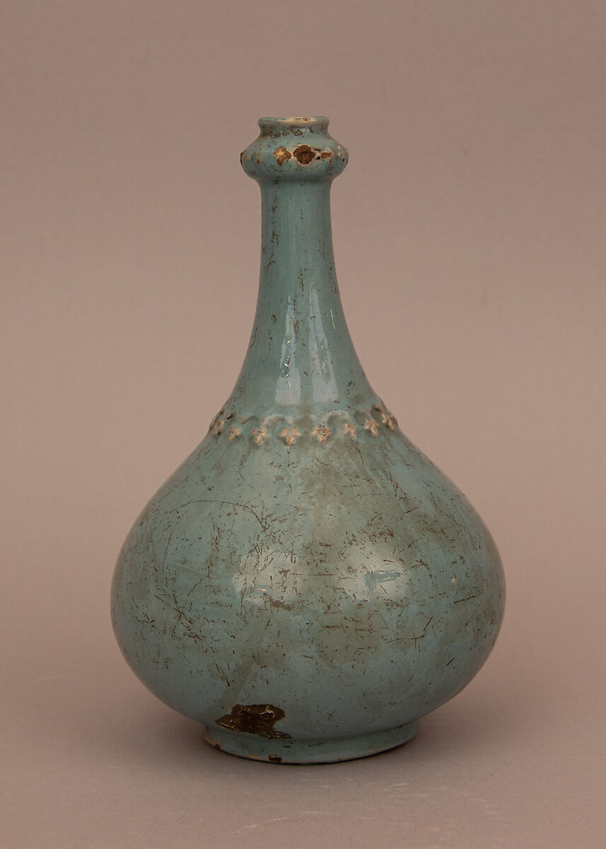 Bottle, Earthenware; glazed