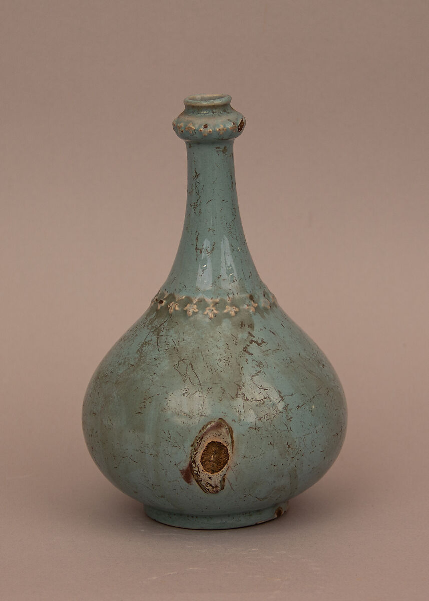 Bottle, Earthenware; glazed