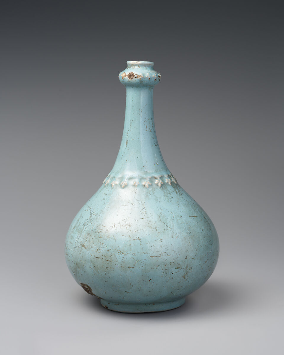 Bottle, Earthenware; glazed