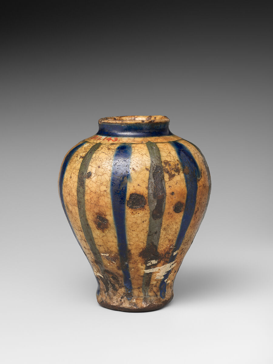 Vase, Stonepaste; painted and glazed