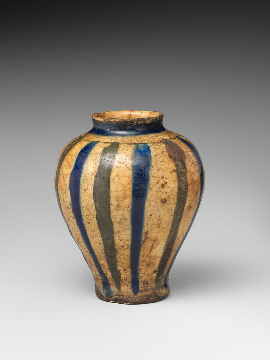 Vase, Stonepaste; painted and glazed