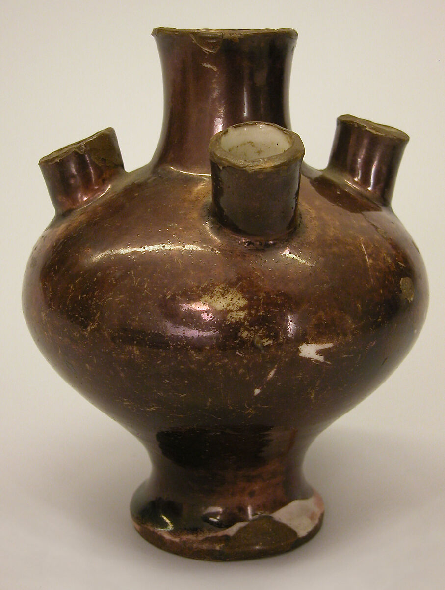 Vase, Stonepaste; luster-painted 