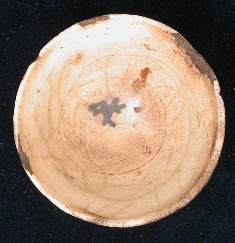 Cup, Stonepaste; luster-painted on opaque white glaze under transparent colorless glaze