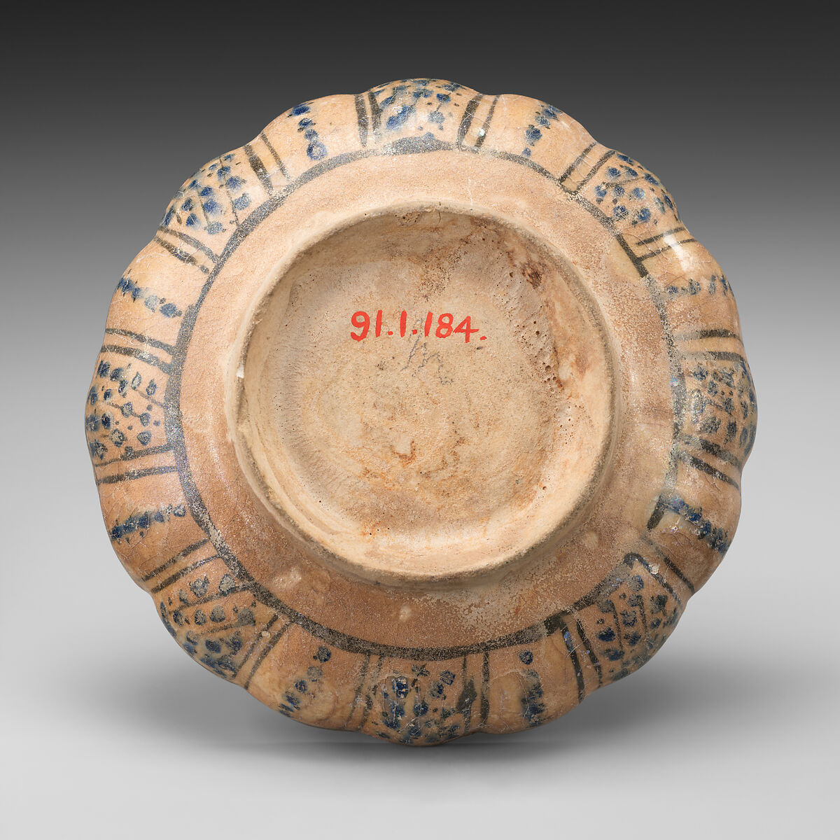 Dish, Earthenware; underglaze painted