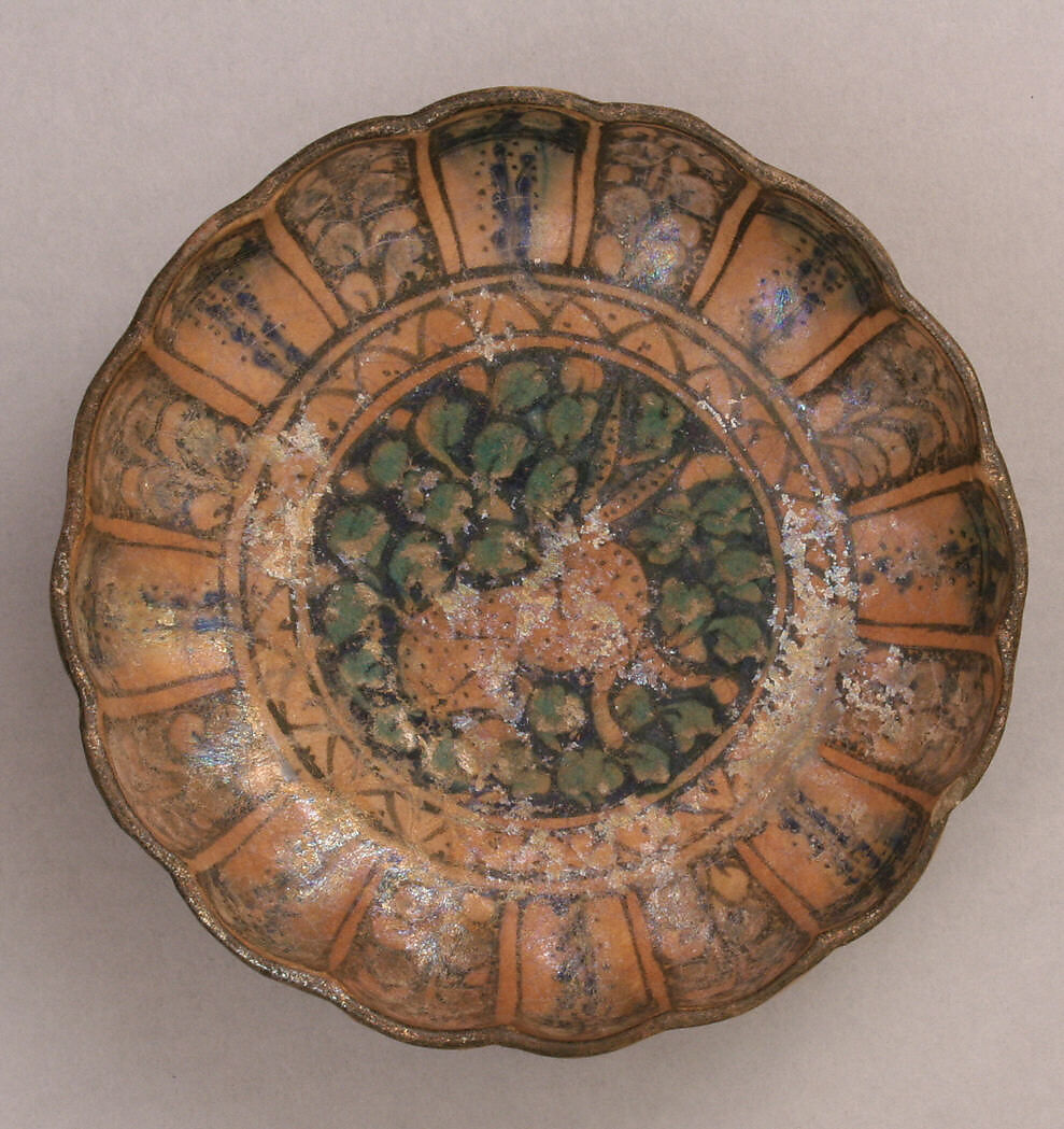 Dish, Earthenware; underglaze painted