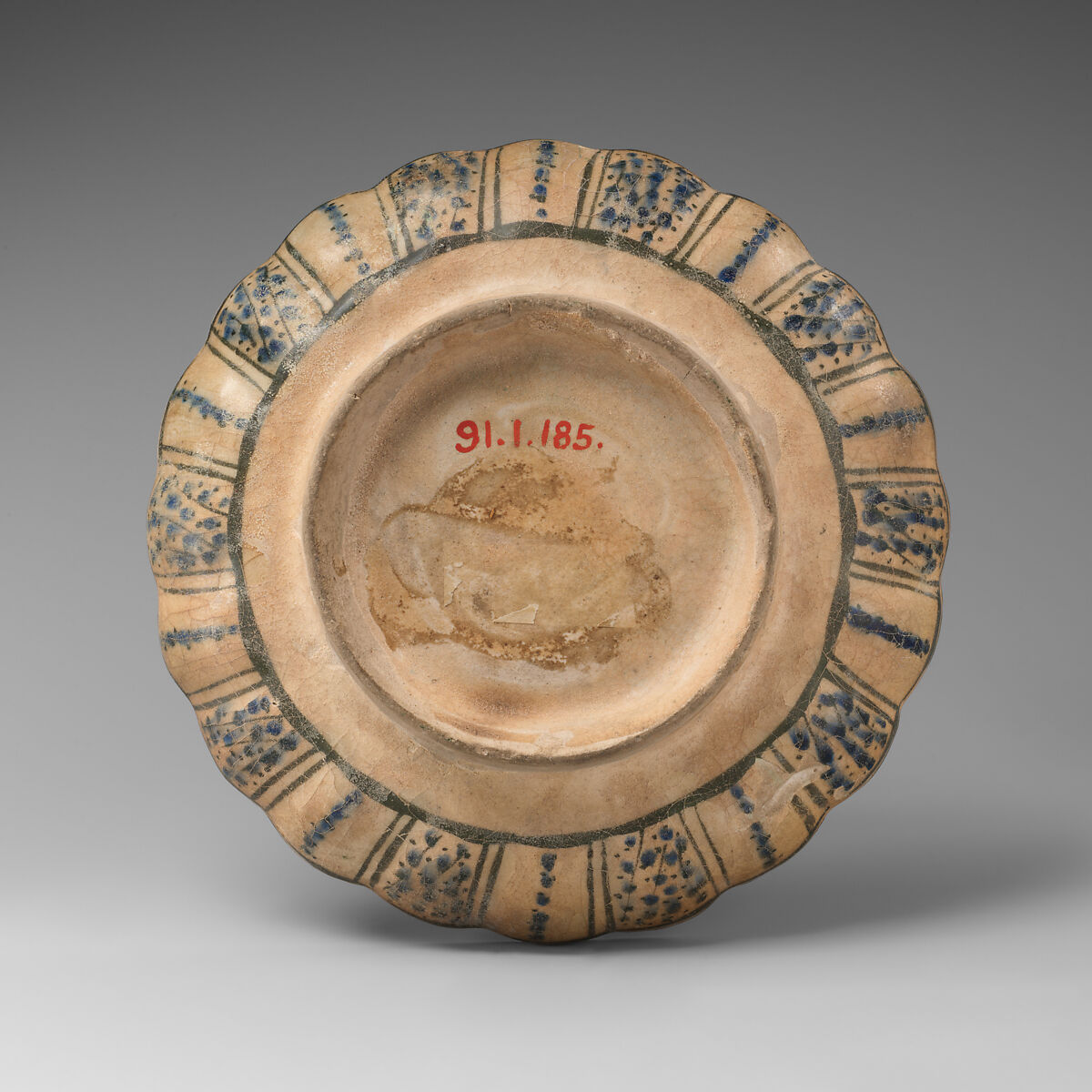 Dish, Earthenware; underglaze painted