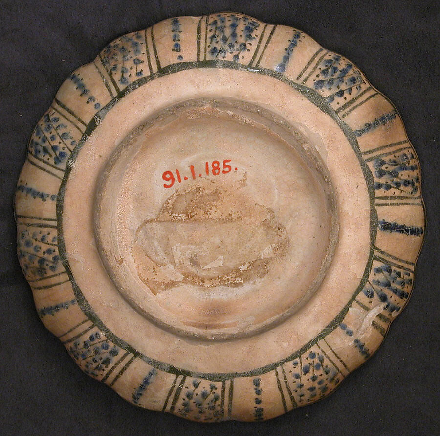 Dish, Earthenware; underglaze painted