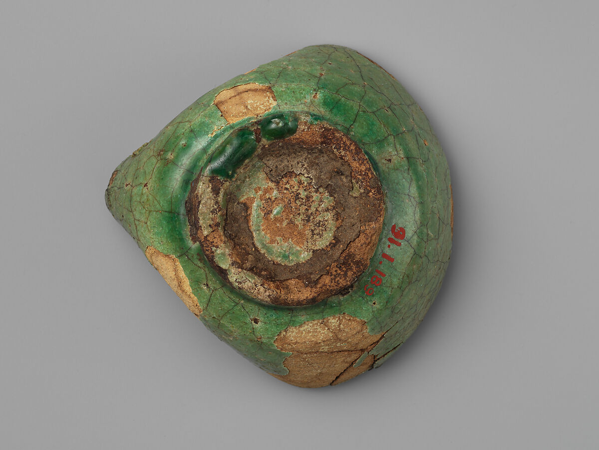 Lamp, Earthenware; glazed