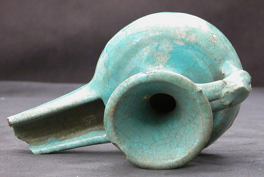 Lamp, Earthenware; glazed