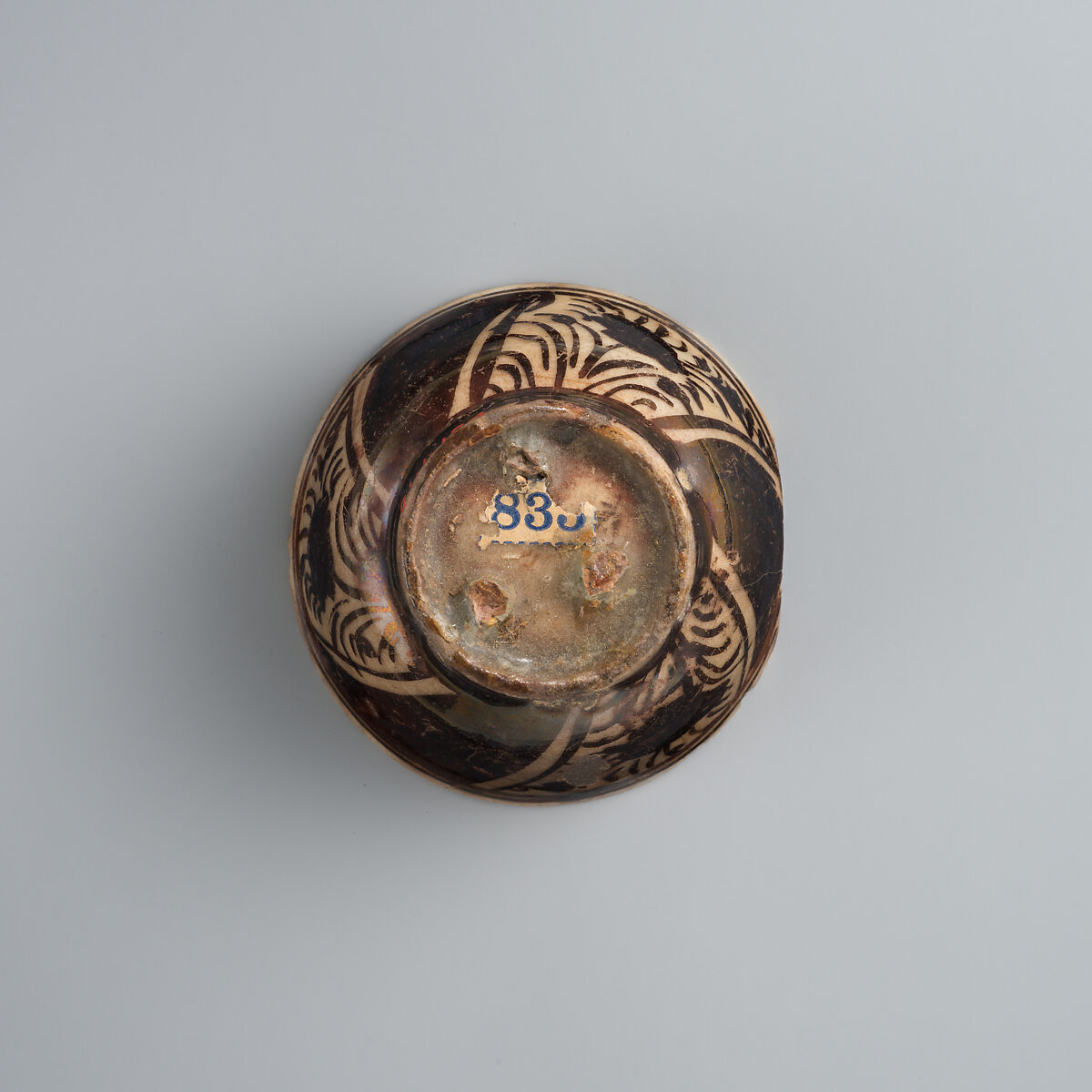 Cup, Stonepaste; luster-painted on opaque white glaze
