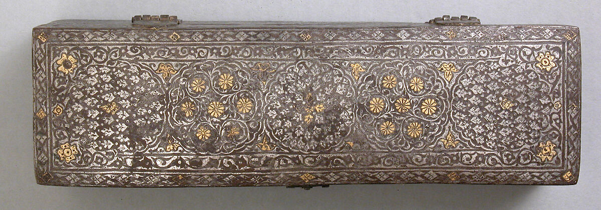 Writing Box, Copper; inlaid with silver and gold 