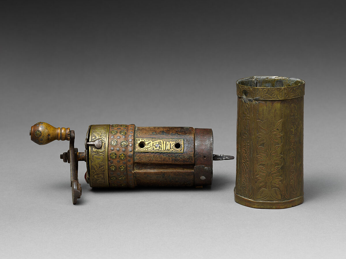 Coffee Mill, Brass and wood