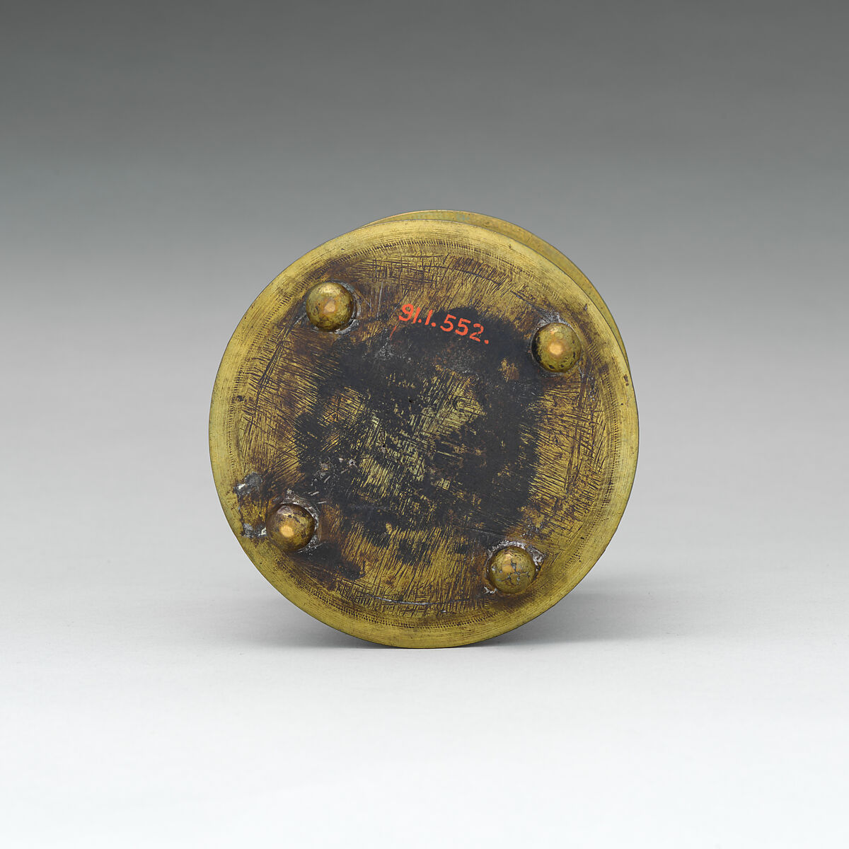 Vase, Brass; inlaid with copper