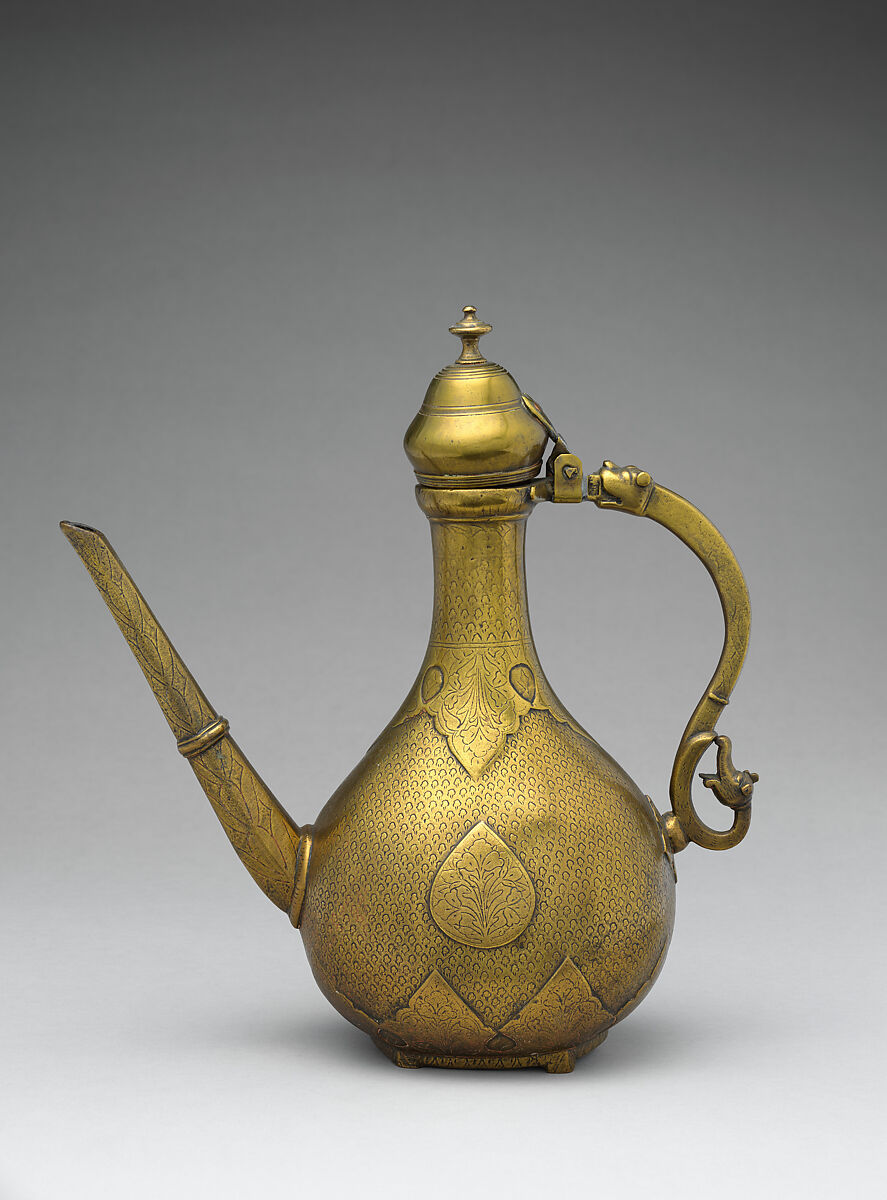 Ewer, Brass; cast, cut, and chased 