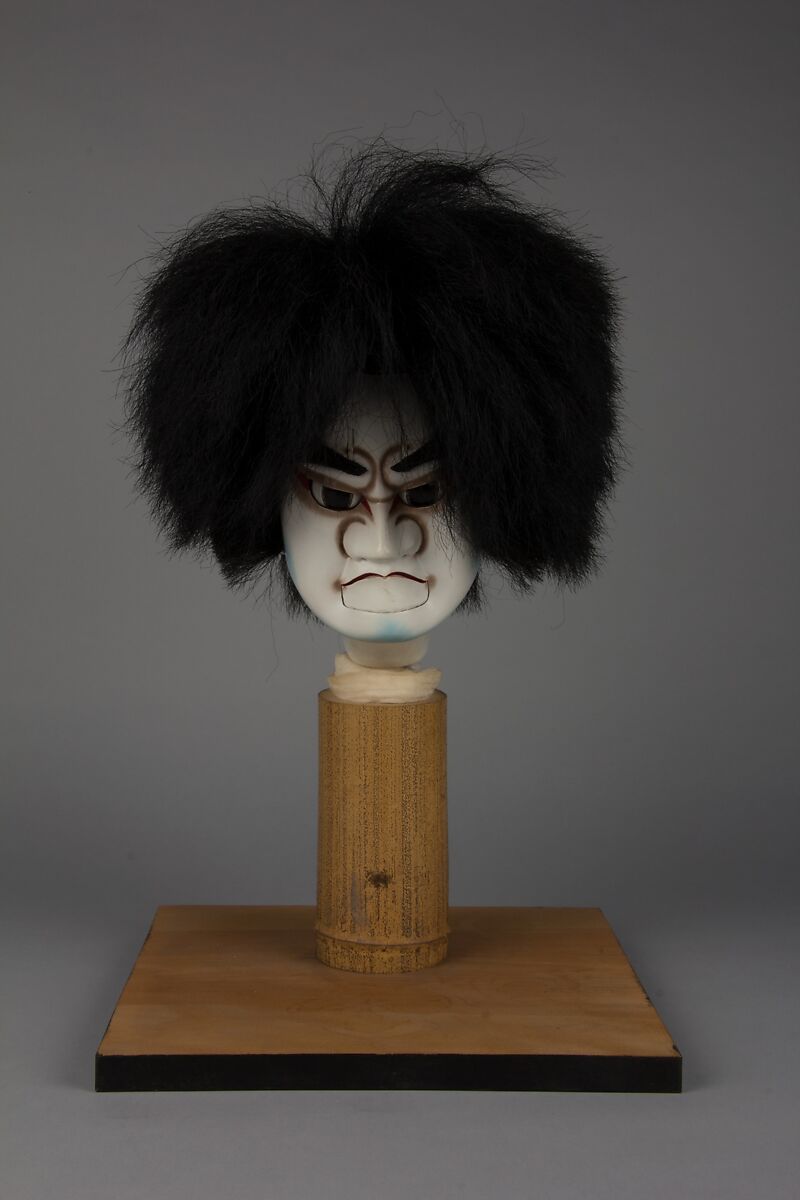 Bunraku Puppet Head for Young Male Role, Painted wood, Japan 